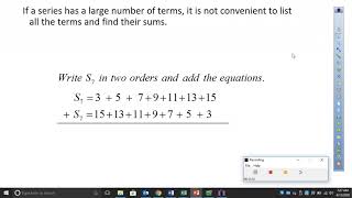 Section 8.3: Arithmetic Sequences \u0026 Series