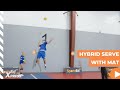 HYBRID SERVE WITH MAT- FLOATER ONTO TOPSPIN SERVE