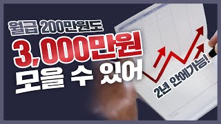 월 200만원 버는 사회초년생도 2년 안에 3000만원을 모으게 해주는 공식 3가지