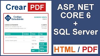 Crear PDF en ASP.NET Core