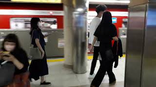 なんとなく電車：東京メトロ新宿三丁目駅：丸ノ内線方南町行き発車＆池袋行き到着発車光景20220917_143616