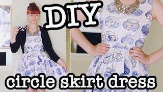 DIY Circle Skirt Dress (aka Skater Dress)