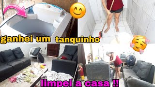 GANHEI UM TANQUINHO !🤗 LIMPEI A CASA ! 💕faxina e organização