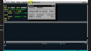 QBASIC program to check the number is even or odd.