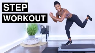 Full Body Step Workout – Calorie Burning Step Up Cardio Training Routine
