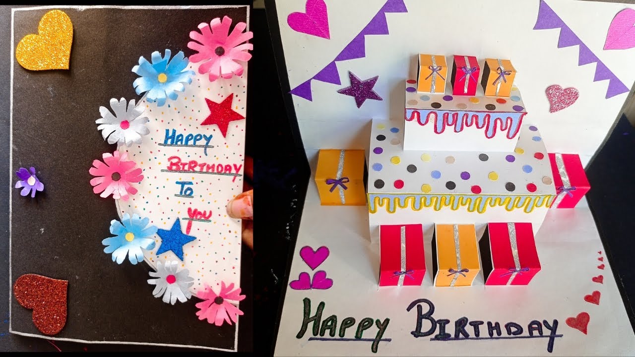 DIy Pop Up Birthday Card ️💡/ 3 D Birthday Card Ideas⭐ / Easy Birthday ...