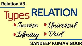 Types of relation | Discrete mathematics in hindi