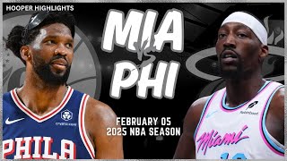 Miami Heat vs Philadelphia 76ers Full Game Highlights | Feb 5 | 2025 NBA Season