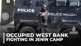 Palestinian Authority forces raid the Jenin refugee camp in the occupied West Bank