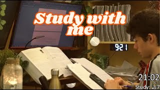 🔴LIVE 2 HOURS | Day 454 | 60:10 Study With Me Pomodoro | Thunderstorm AFTERNOON