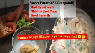 Diabetic friendly \u0026 Quick Weightloss CREAMIEST Sweetpotato Raita recipe | Shakargandi raita!!