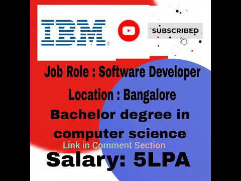 IBM Software Developer 5LPA | Bangalore | Latest 2023 Jobs | @MMTechee ...