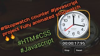 Create a stopwatch using HTML,CSS and JavaScript in 2021|watch|JavaScript project|with source code