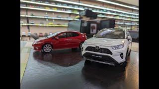 1:18 Diecast Review Unboxing Honda Civic Type R by Otto & Toyota  Rav4 dealer edition