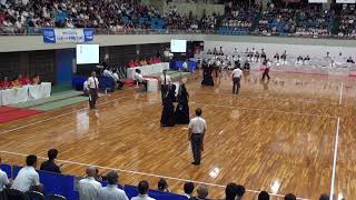 2019年IH 剣道 男子 個人 準々決勝 池田龍ノ介 （福大大濠 福岡） VS 江口慶 （敬徳 佐賀）