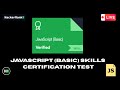 I Passed the HackerRank JavaScript (Basic) Certification LIVE! 💻 | Full Walkthrough + Tips