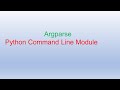 Learn Argparse in Python programming part 1