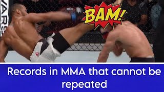 ❌5 records in MMA,that are unlikely to be broken in the near future.The youngest champion in the UFC