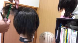 ストロークカット シザー やり方 解説 動画  ★０から始めるヘアカット専門学校13