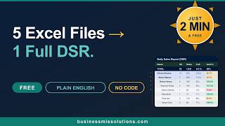 How to Build Complex Excel Dashboards in Seconds using AI (Free Tool!) | businessmissolutions.com