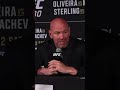 Dana white on Islam makhachev submitting Oliveira! #shorts #mma