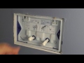 how to remove a wall mount toilet button actuator plate