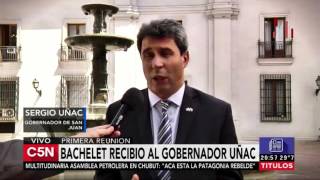 C5N - Política: La presidenta chilena Michelle Bachelet recibió al gobernador sanjuanino Sergio Uñac