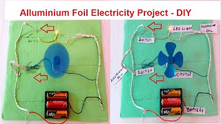electricity science project using aluminum foil working model - diy | DIY pandit