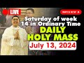 🔴LIVE: DAILY MASS TODAY - 6:00 AM Saturday JULY 13, 2024 || Saturday of week 14 in Ordinary Time