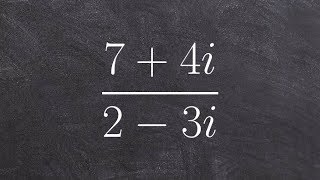 Tutorial - Dividing complex numbers ex 20, (7 + 4i)/(2 - 3i)