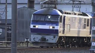 東海道本線EF２１０上り貨物列車焼津駅通過シーン2020.12.15.