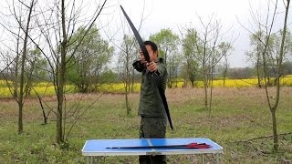 试射传统美洲猎弓，超酷炫的远程攻击武器 Traditional bow test