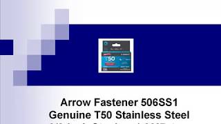 Arrow Fastener 506SS1 Genuine T50 Stainless Steel 3/8-Inch Staples, 1,000-Pack