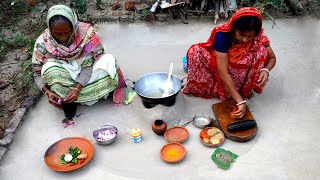 Bangalir Bata Moshlay Spicy MUTTON KOSHA Prepared by Granny | Village Food