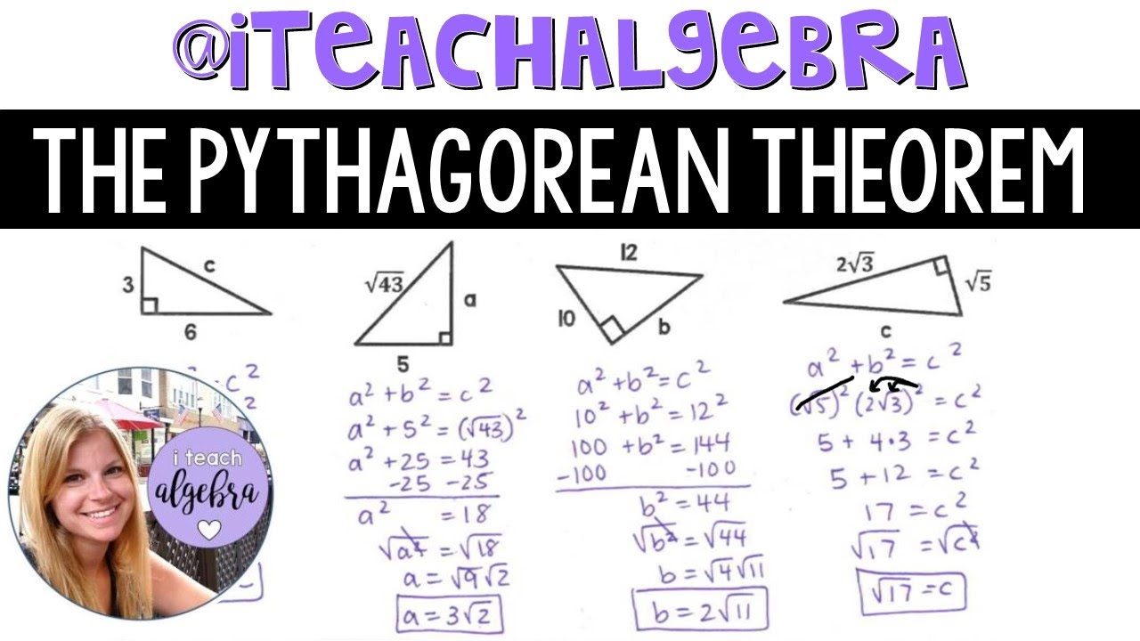 Algebra 1 - The Pythagorean Theorem - YouTube