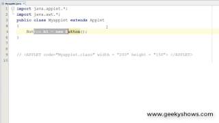 Button in Java Applet (Hindi)