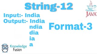 Print the string in the given format | Format - 3 | String Programs | JAVA | ICSE