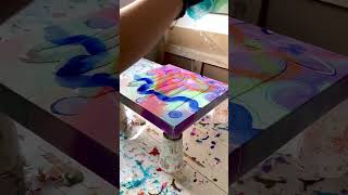 Resin Top Coat on a Canvas Artwork