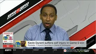 ESPN FIRST TAKE | Kevin Durant suffers calf injury in Game 5 Warriors def Rockets
