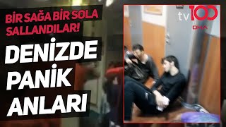 Fırtınada Sallanan Deniz Otobüsünde Panik Anları Kamerada