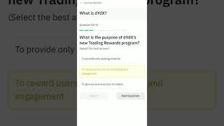 Binance dydX Quiz and Answers - Binance Learn and Earn Event | make money online