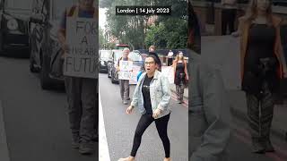 Slow Marchers Shoved and Banners Ripped Up | London | 14 July 2023 | Just Stop Oil #shorts