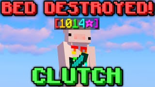 1000🌟Sweaty Clutches | Hypixel Solo Bedwars