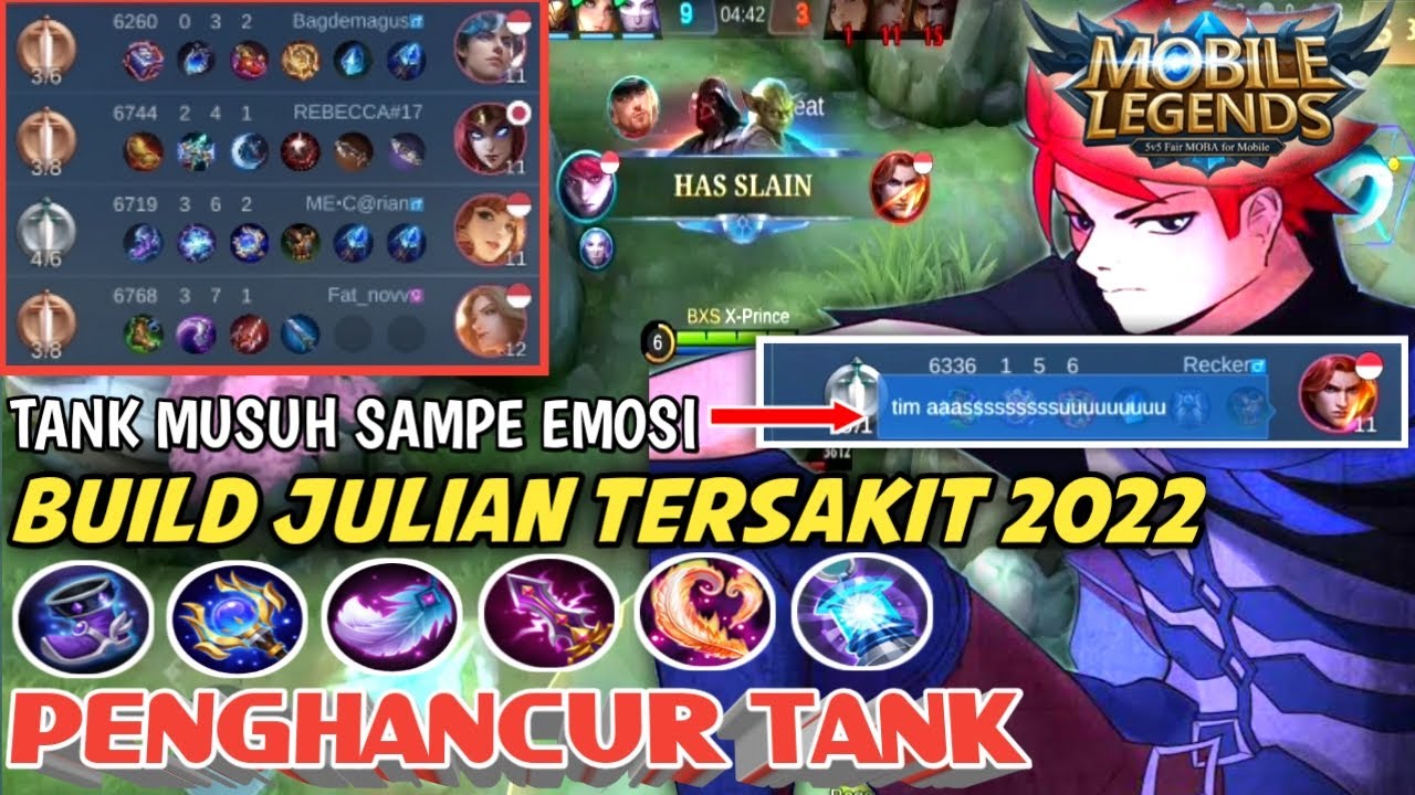 BUILD TERSAKIT JULIAN 2022 || BUILD PENGHANCUR TANK || JULIAN MLBB ...