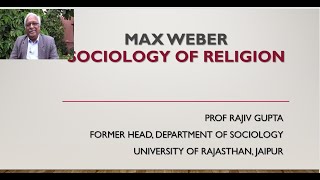 Sociology of Religion: Max Weber