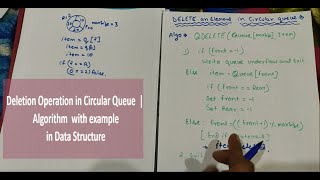 Deletion Operation in Circular Queue | Algorithm in Data Structure in Hindi