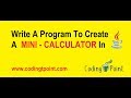 Java Programming - A Mini Calculator