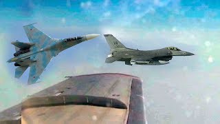 Российский Су 27 не позволил истребителю F 16 ВВС НАТО приблизиться к самолету  Шойгу
