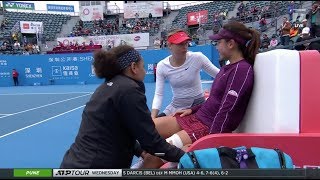 Tennis Channel Live: Maria Sharapova Consoles 17-Year-Old Opponent After Retirement In Shenzhen