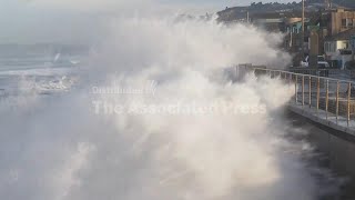 California king tides unleash massive waves causing street flooding and hazardous shorelines